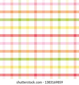 checkered background of stripes in green, orange, yellow, pink and white