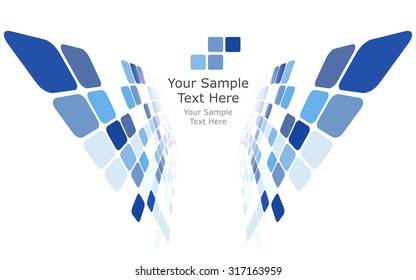 Checkered Background With Text Space. Ideal Balanced Colors in Blue Tone. Suitable For Creating Business, Technological and Other Design. Vector Illustration.