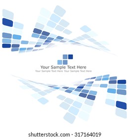 Checkered Background With Text Space. Ideal Balanced Colors in Blue Tone. Suitable For Creating Business, Technological and Other Design. Vector Illustration.
