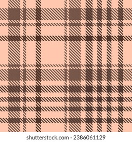 Checkered Beige Soft Brown Tartan Plaid Seamless Fabric Pattern Texture For Flannel
