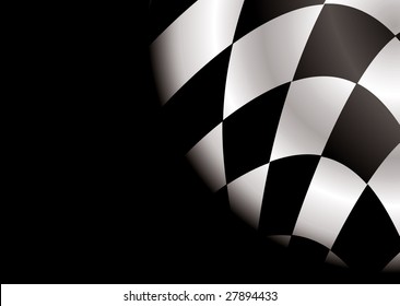 Checkered Black And White Flag Ideal As A Formula One Background