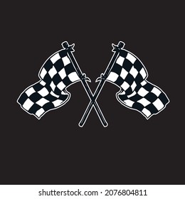 Checkered black and white racing flag Racing flag icon vector. race flag icon.Checkered racing flag icon