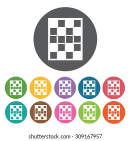 Checkered Board icons set. Vector Illustration eps10