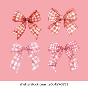 Checkered Bow Vector Illustration for t-shirt, poster, print, apparel, or art works.