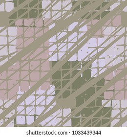 Checkered camouflage. A ragged view. Grunge texture.