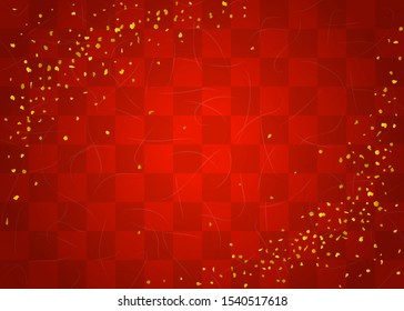 Checkered celebration background (Japanese traditional paper texture)