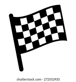 checkered (chequered) flag flat vector icon for motorsports / sports apps and websites