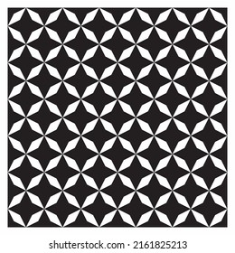 Checkered, chequered, squares seamless pattern. Checkerboard, chess board repeatable texture. Black and white squares, geometric wallpaper backdrop Quadrilateral.