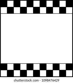 checkered chess board with white space for text