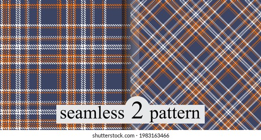 Checkered classical pattern set tartan. Abstract seamless texture. Oblique cell. Traditional color wallpaper in stripe. Scottish cage. Vector graphics printing on fabrics, shirts and textiles.