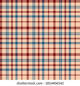 Checkered classical pattern tartan.  Abstract seamless texture. Traditional color wallpaper in stripe. Scottish cage. Vector graphics printing on fabrics, shirts and textiles.