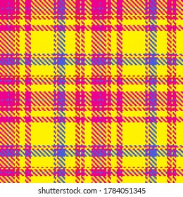 Checkered classical pattern tartan. Pixel abstract seamless texture. Traditional color wallpaper in stripe. Scottish cage. Vector graphics printing on fabrics, shirts and textiles.
