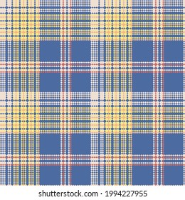 Checkered classical pattern tartan. Pixel abstract seamless texture. Traditional color wallpaper in stripe. Scottish cage. Vector graphics printing on fabrics, shirts and textiles.