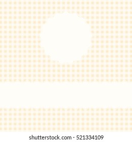 checkered colored background with white empty banner and patch