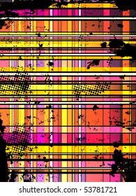 Checkered Colorful Grunge Background.