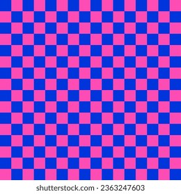 Checkered colorful Y2K seamless pattern. Vector abstract brutalist retro minimal background