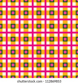 Checkered cotton fabric seamless pattern
