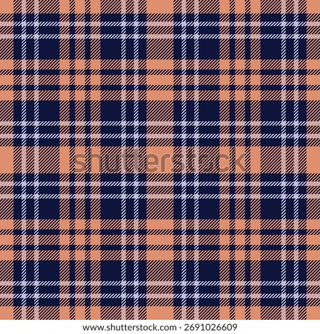 Checkered design for prints.Seamless blue,beige color check pattern.Repeating patern plaid.  Repeated tartan fabric.Vector scottish fabriс. Ekose texture. Madras flannel.Checker line.Stripe gingham.