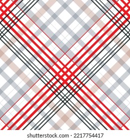 checkered design seamless textile is made with alternating bands of coloured (pre-dyed) threads woven as both warp and weft at right angles to each other.