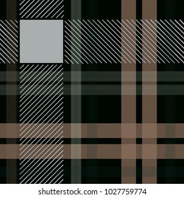 Checkered diagonal plaid seamless pattern. Vector tartan illustration. Flat design. No gradient. No transparent. EPS 10.