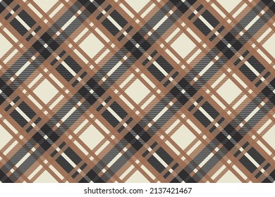 Checkered diagonal plaid seamless pattern.Vector illustration.Flat design.No gradient.Tartan Seamless Pattern Background,throw, blanket,Seamless tartan vector pattern.Seamless fabric texture print.