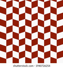 Checkered Diagonal Red Squares. Vector.
