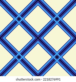 Checkered diagonal tartan fabric seamless pattern. Tartan plaid background, diagonal check seamless pattern. Vector fabric texture for textile print, wrapping paper, gift card, wallpaper