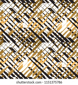 Checkered dynamic seamless pattern for background, wrapping paper, fabric, surface design. Sport active geometric repeatable motif. Stock vector illustration.