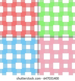 Checkered fabric background. Colored seamless pattern