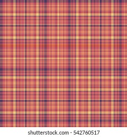 Checkered fabric tartan textile. Vector seamless pattern