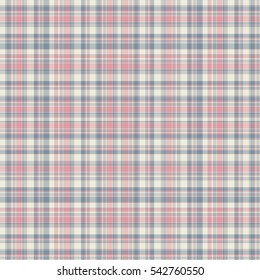 Checkered fabric tartan textile. Vector seamless pattern