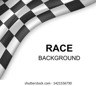Checkered flag background. race flag design