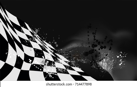 checkered flag background vector race design