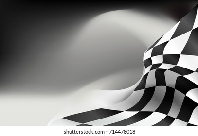 checkered flag background vector race design