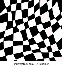 checkered flag bellowing in the wind ideal background - vector