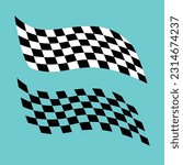 checkered flag design. abstract black white pattern sign and symbol