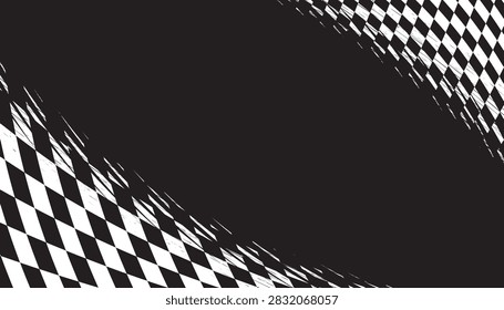 Checkered flag design with empty space for text. Racing flag pattern. Vector illustration