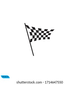 checkered flag icon design vector illustration 