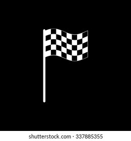 The checkered flag icon. Finish symbol. Flat Vector illustration