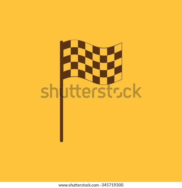 The checkered flag icon. Finish symbol. Flat\
Vector illustration
