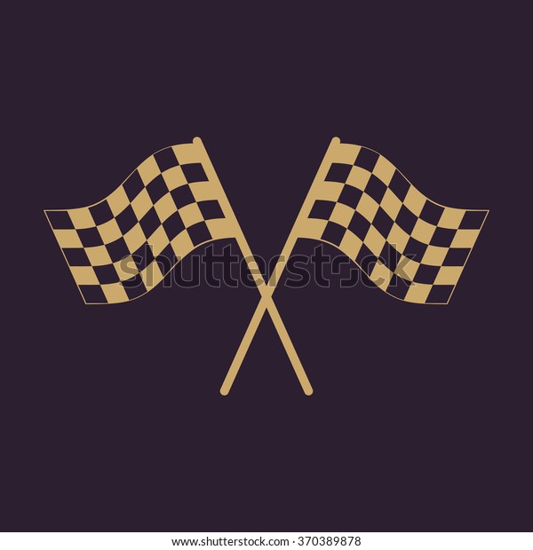 The checkered flag icon. Finish symbol. Flat\
Vector illustration