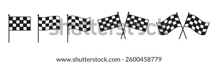 Checkered flag icon. Racing flag logo. Vector.