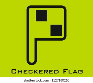 Checkered Flag icon signs 