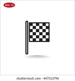 Checkered Flag Icon Vector.