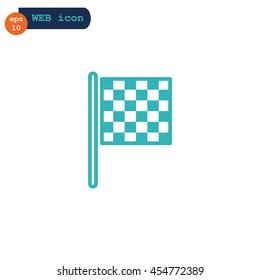 Checkered Flag Icon Vector.