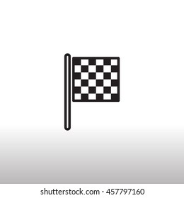 Checkered Flag Icon Vector.