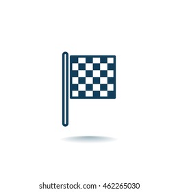 Checkered Flag Icon Vector.