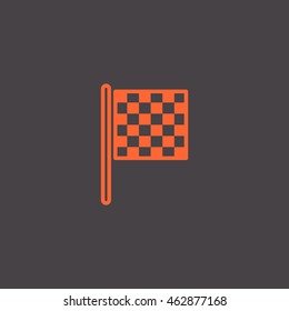 Checkered Flag Icon Vector.