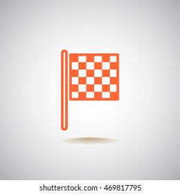 Checkered Flag Icon Vector.