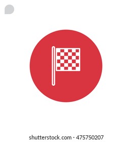 Checkered Flag Icon Vector.